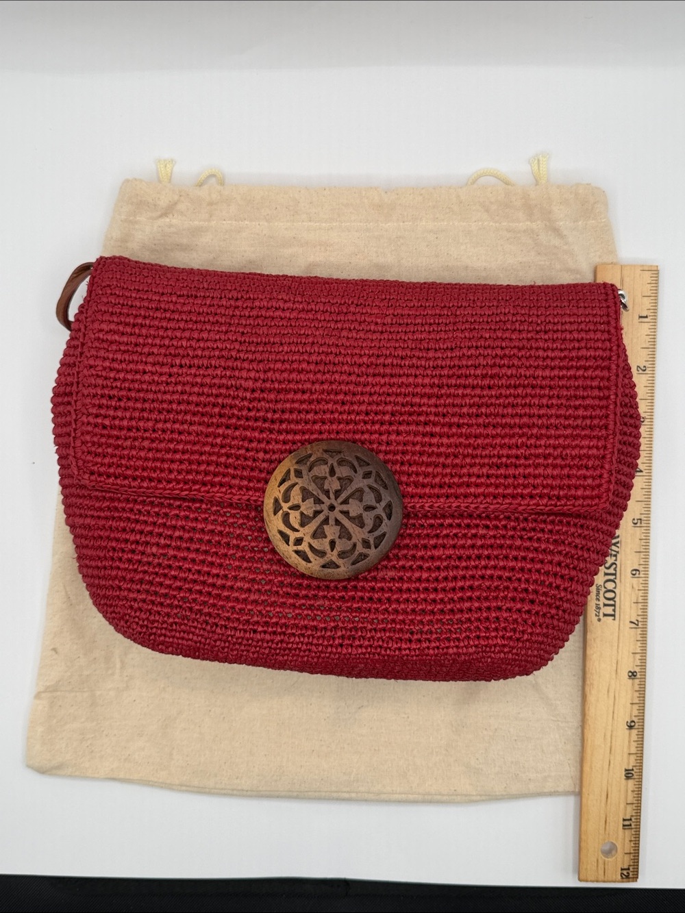 Retired Brighton Madra Raffia Flap Handbag - Picture 9 of 10